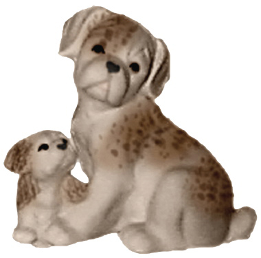 Boxer Family Plaster Statue
