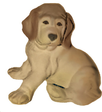 Lab Puppy Plaster Statue