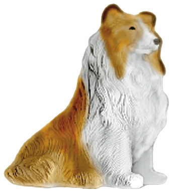 Collie Plaster Statue