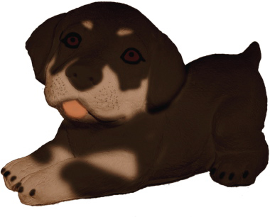 Rotty Puppy Plaster Statue