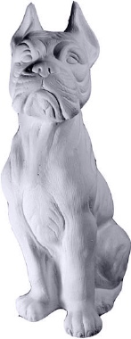 Boxer medium Plaster Statue