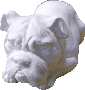 Bulldog Lying Down Statue