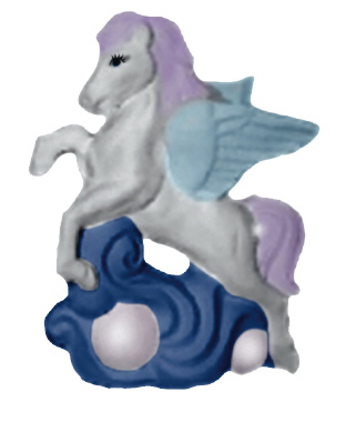 Pegasus on Cloud Plaster Statue