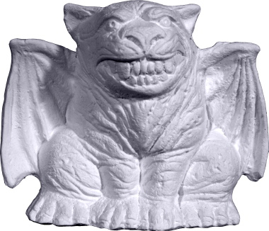 Tiny Gargoyle Plaster Statue a