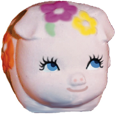 Baby Pig Plaster Statue