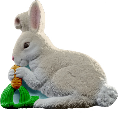 Bunny with Carrot Plaster Plaque