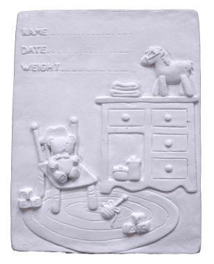 Babys Room Name Date Plaster Plaque