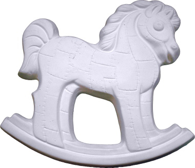 Patchwork Rocking Horse Plaster Plaque