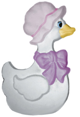 Duck with Bonnet Plaster Plaque