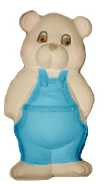 Bear in Denim Overalls Plaster Plaque