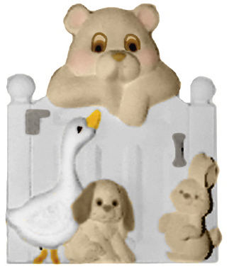 Bear on Gate Plaster Plaque