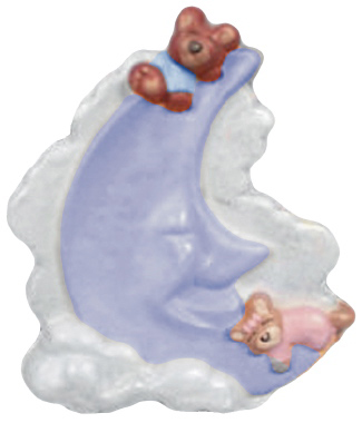 Bears on Moon Plaster Plaque