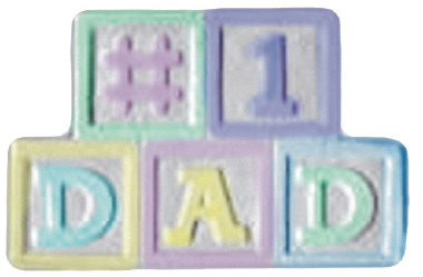 Number 1 Dad Blocks Plaster Statue