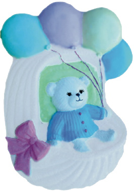Bear in Bassinet Plaster Plaque