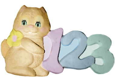 123 Cat Plaster Plaque