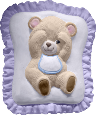Peek a boo Bear Plaster Plaque