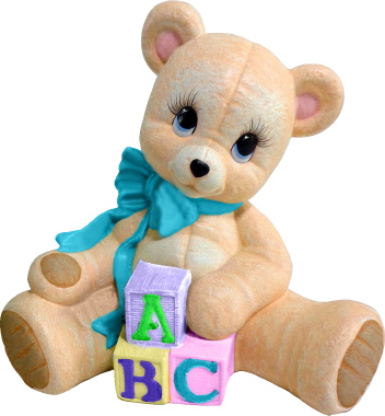 Bear with Blocks Statue