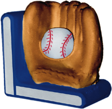 Baseball Glove Plaster Bookend