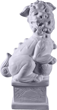 Foo Dog Plaster Bookend Left