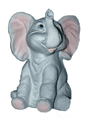 Elephant Unpainted Plaster Piggy Bank