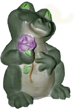 Alligator with Rose Unpainted Plaster Piggy Bank