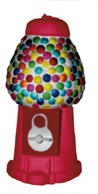 Gum ball Machine Unpainted Plaster Piggy Bank