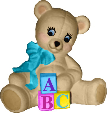 Bear with Block Unpainted Plaster Piggy Bank