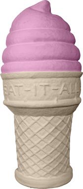 Ice Cream Cone Unpainted Plaster Piggy Bank