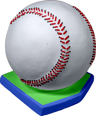 Baseball Unpainted Plaster Piggy Bank