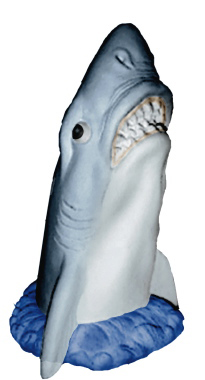 Shark Unpainted Plaster Piggy Bank