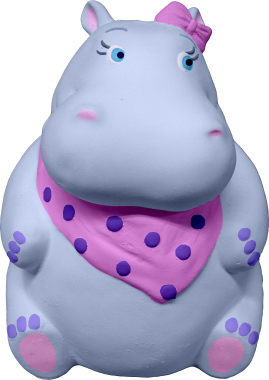 Hippo Unpainted Plaster Piggy Bank