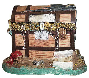 Treasure Chest Unpainted Plaster Piggy Bank