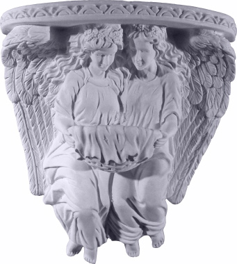 Angel Potpourri Holder with Shelf Plaster Plaque