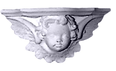 Wood Cherub Plaster Bracket Corbel