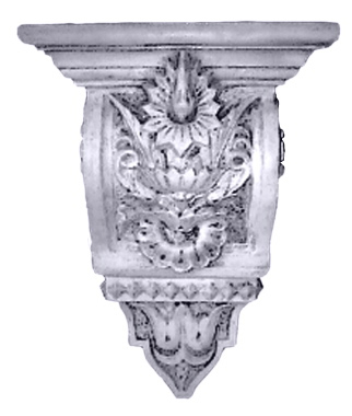 Flowers Plaster Bracket Corbel XL