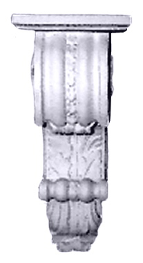 Long Curled Plaster Bracket Corbel