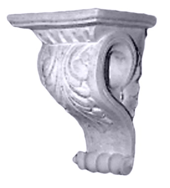 Acanthus with Shelf Drapery Plaster Bracket Corbel