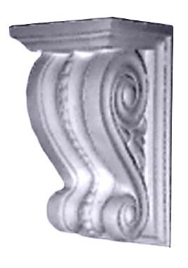 Beaded with Shelf Plaster Bracket Corbel