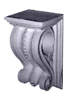 Beaded with Shelf Drapery Plaster Bracket Corbel
