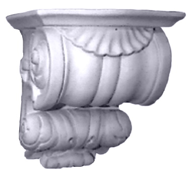 Wide Leaf Plaster Bracket Corbel