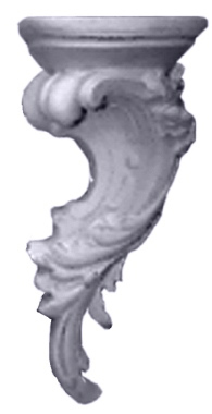 Swirl Leaf Plaster Bracket Corbel b