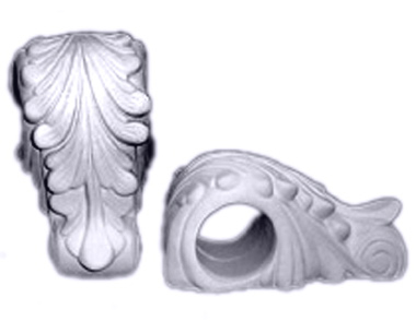 Smooth Leaf Drapery Plaster Bracket Corbel