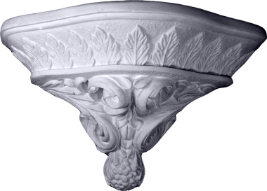 Grapes and Leaves Plaster Bracket Corbel