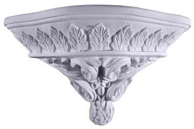 Leaves Curved Front Wall Plaster Bracket Corbel