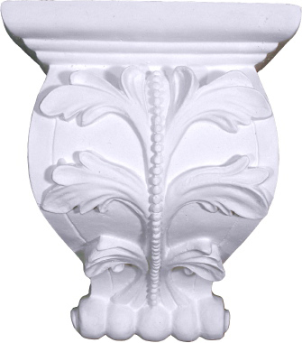 Beaded Short Leaf Drapery Bracket