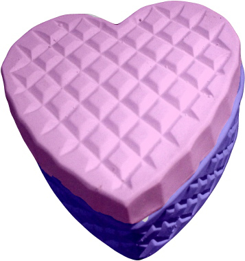 Faceted Heart Unpainted Plaster Trinket or Jewelry Box