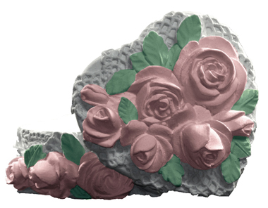 Rose Covered Unpainted Plaster Trinket or Jewelry Box