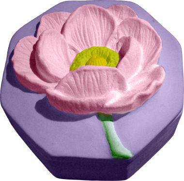 Magnolia Unpainted Plaster Trinket or Jewelry Box