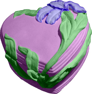 Iris Heart Unpainted Plaster Trinket or Jewelry Box