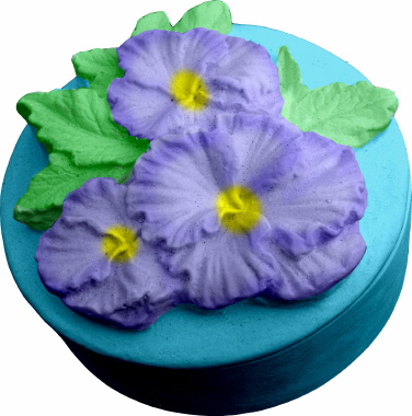Spring Flowers Unpainted Plaster Trinket or Jewelry Box